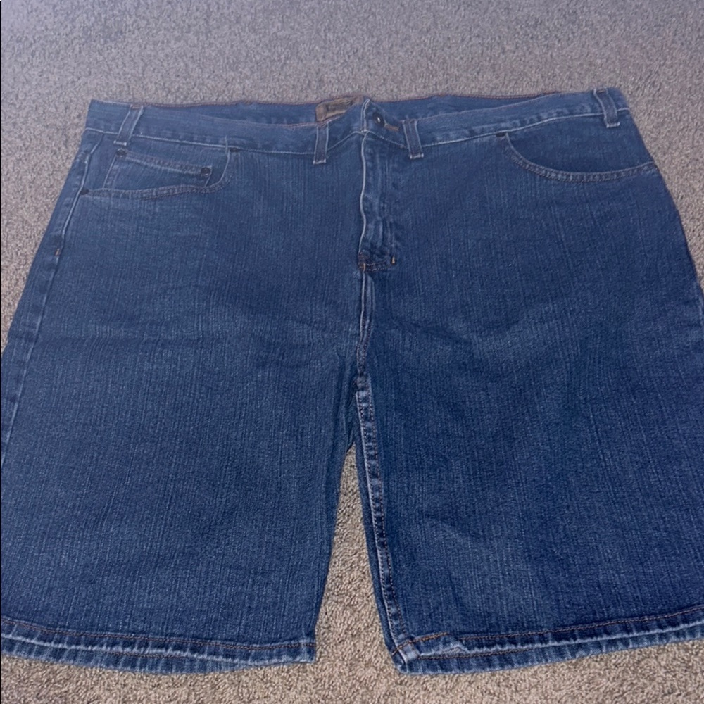 The Foundry Supply Co Blue Jean Shorts Straight-Leg